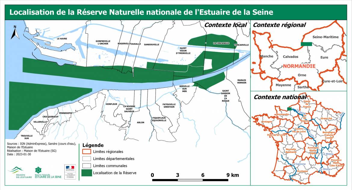 Carte de localisation de la réserve naturelle