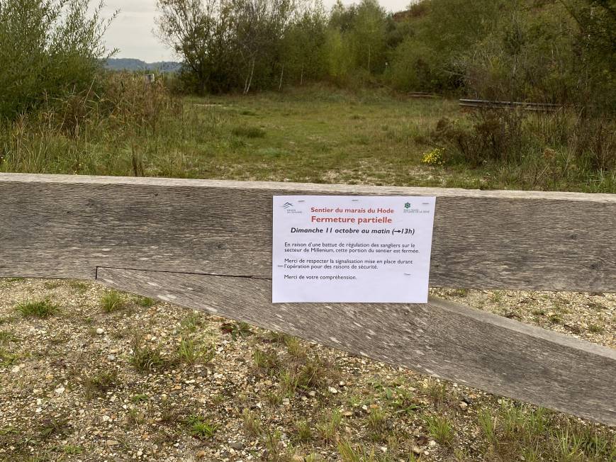 Fermeture partielle exceptionnelle du sentier du marais du Hode le dimanche 11/10