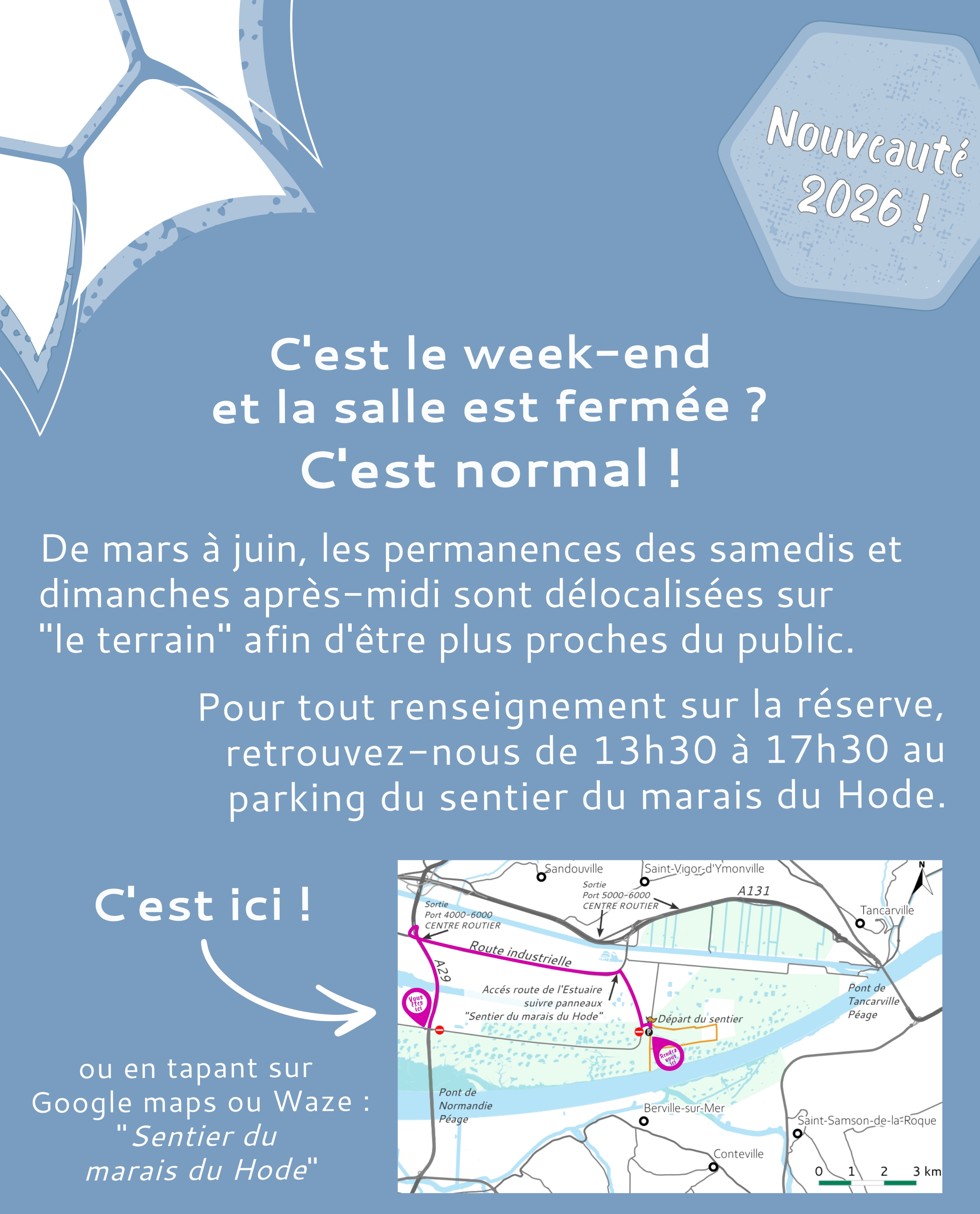 Affiche permanence au sentier du Hode